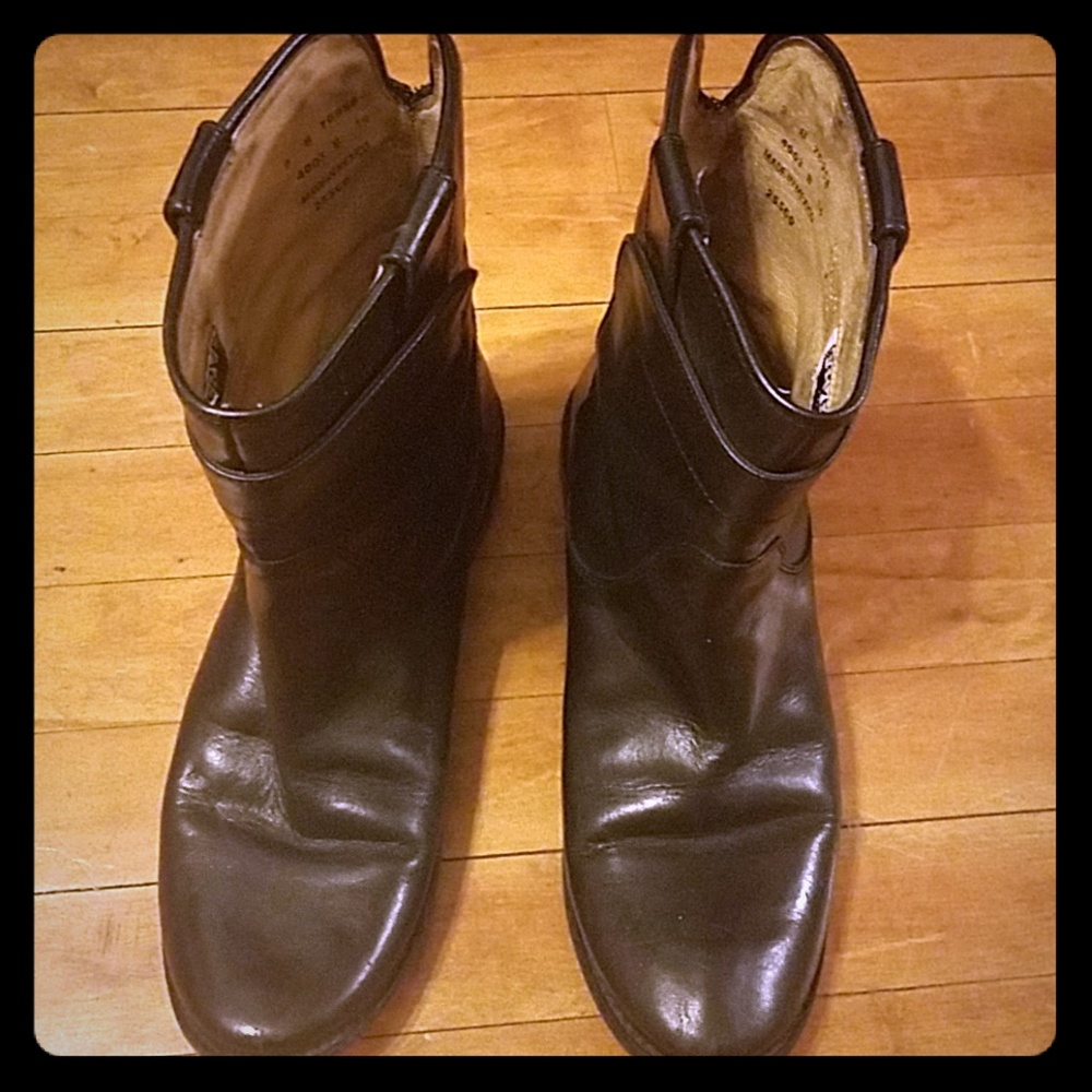 Frye ankle black boots